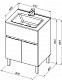 Aquanet Мебель для ванной Алвита New 60 1 ящик 2 дверцы дуб веллингтон белый – картинка-50